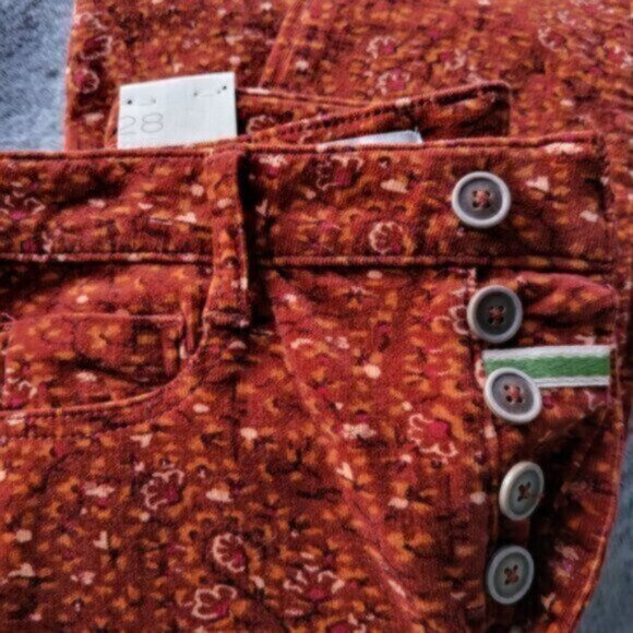 Pilcro by Anthropologie High Rise Skinny Button Fly Corduroy Pants NWT Sz 28 - Picture 7 of 10